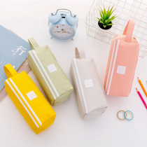 The new creative large capacity Large-capacity Handle Pen Bag minimalist Multi-layer pencil case small freshener pen bag