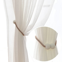 Youzhiju pearl curtain magnetic buckle strap strap rope free hole-free living room bedroom creative magnetic buckle strap