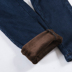 Quần jean nhung nữ quần cạp cao cạp cao kéo dài mùa thu và mùa đông dày co giãn eo thon quần mẹ trung niên short jean nữ Quần jean