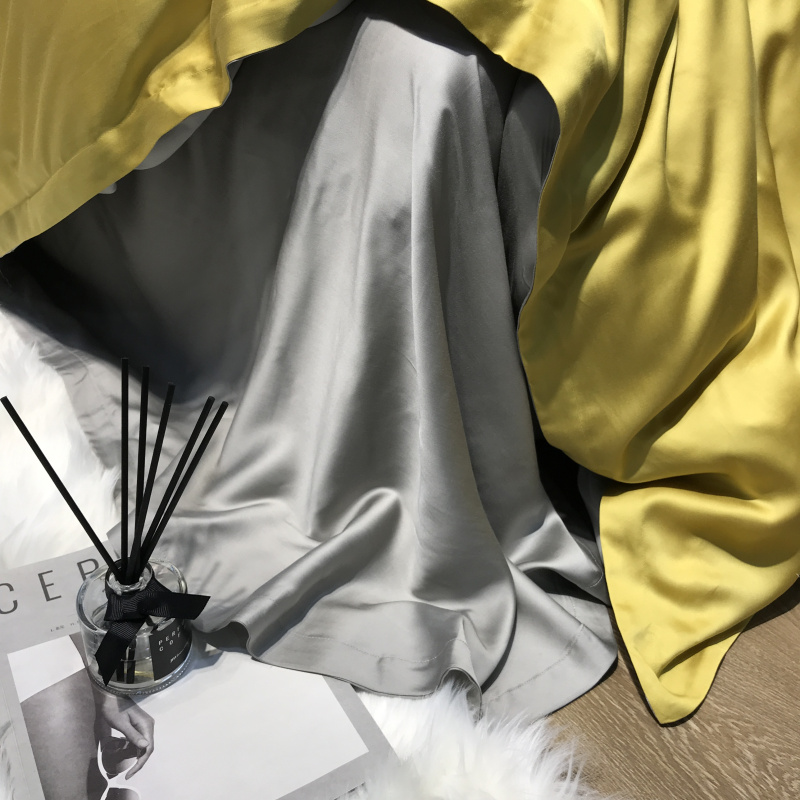 Màu đơn giản 90 đôi hai mặt Lysell Tencel bốn mảnh băng mùa hè lụa mùa hè lụa ngủ mượt - Bộ đồ giường bốn mảnh chăn ga gối đệm đẹp