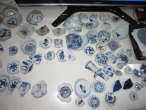  (Xiaoyao fairy)10 pieces of ancient porcelain pieces old porcelain pieces Ming and Qing monolithic not shipped