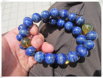 (Happy Fairy) 14mm diameter Mexican blue pearl with Lapis Lazuli hand string◆