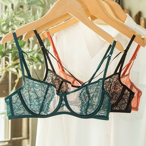 Зимний сексуальный ультратонкий тонкий прозрачный кружевной бюстгальтер-топ, комплект, нижнее белье, зеленый комбинезон, большой размер