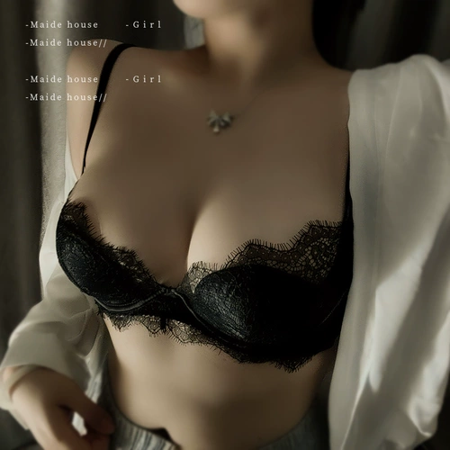 Кружевное сексуальное нижнее белье, дышащий комплект, бюстгальтер пуш-ап, черный летний бюстгалтер, французский стиль