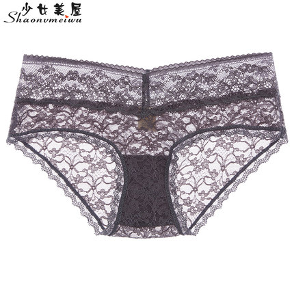 少女美屋秋季性感蕾丝面料中低腰女士透气三角内裤女透明底裤薄款-tmall.com天猫 少女美屋秋季性感蕾丝面料中低腰女士透气三角内裤女透明底裤薄款-tmall.com天猫