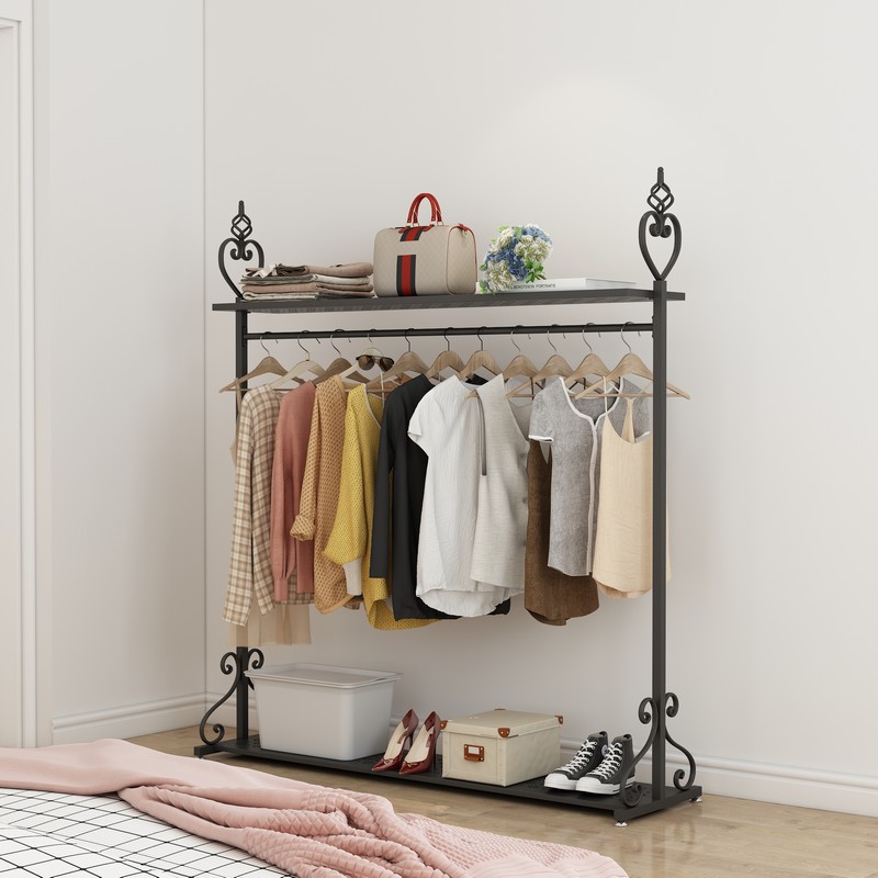 New house hanger Floor-to-ceiling bedroom simple single rod drying clothes rack Household economical coat rack