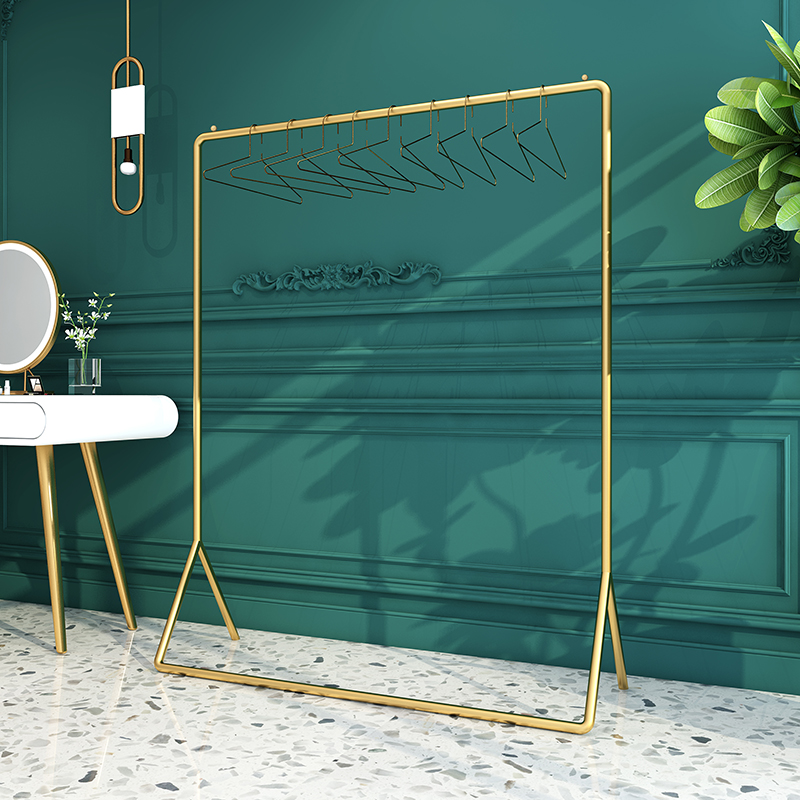 Nordic Clothes Hanger Floor Bedroom Balcony Sunning Clothes Rack Home Single Pole Style Hanging Hanger Easy Cloister Hood Cabinet