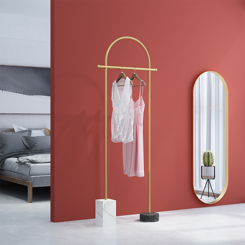 Marble Cloister Hood Landing Brief Modern Bedroom Hanging Hanger Nordic Light Lavish Brass Color Creative Clothes Shelf