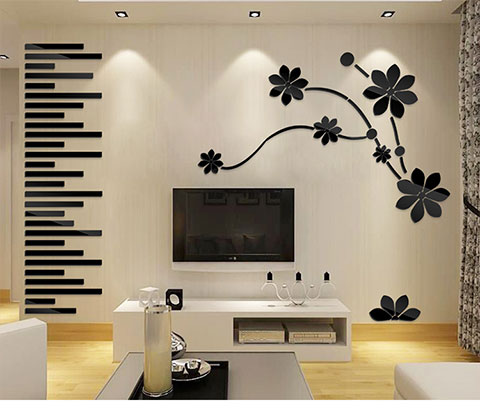 tivi sony 55x8500g Dán tường 3d 3d stereo sơn sáng tạo phòng khách TV nền dán tường tự dính tường dán tường trang trí - TV tivi android