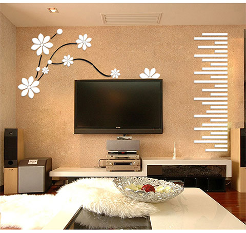 Dán tường 3d 3d stereo sơn sáng tạo phòng khách TV nền dán tường tự dính tường dán tường trang trí - TV tivi