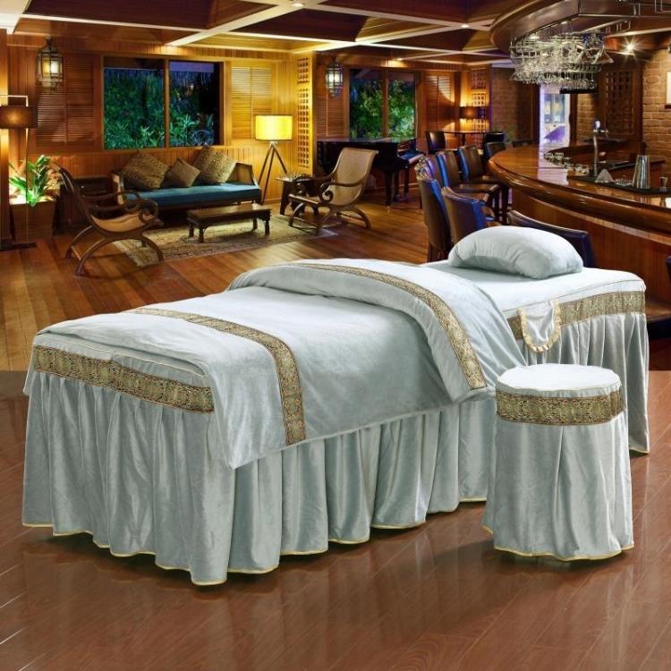 Châu Âu cao cấp denim bedspread vẻ đẹp thẩm mỹ viện generic dày ấm nhung tinh trải giường massage có thể được tùy chỉnh - Trang bị tấm ga trải giường spa giá rẻ