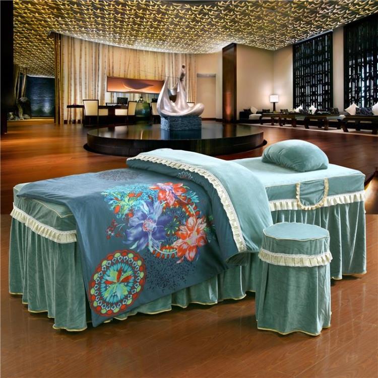 Châu Âu cao cấp denim bedspread vẻ đẹp thẩm mỹ viện generic dày ấm nhung tinh trải giường massage có thể được tùy chỉnh - Trang bị tấm ga trải giường spa giá rẻ