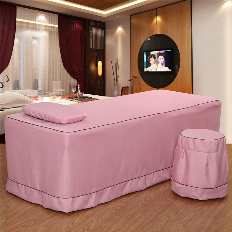 Mát xa đơn giản làm đẹp giường bao gồm bốn bộ bông cao cấp phong cách Bắc Âu thẩm mỹ viện Hàn Quốc đặc biệt bọc giường bông và lanh phong cách châu Âu - Trang bị tấm tìm mua ga phủ giường spa