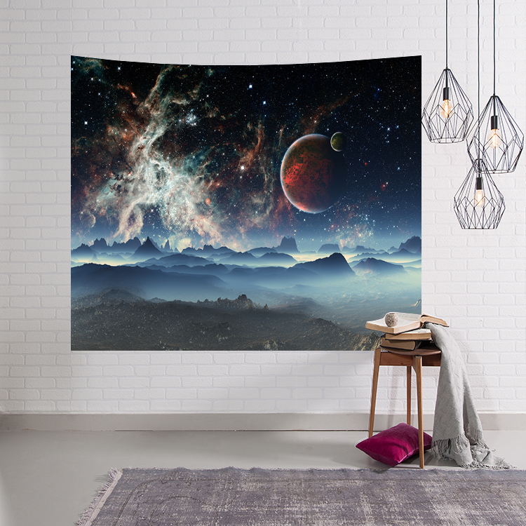 Đẹp Starry Universe Galaxy Tapestry Trang trí tường treo nền Chăn phòng ngủ nhà bếp tham treo tuong