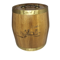Flesde Oak Barrels Storage Barrel Rice Barrel Tea Barrel Oak Barrel Rice Barrel Domestic Utility Wood Cask Without Guts