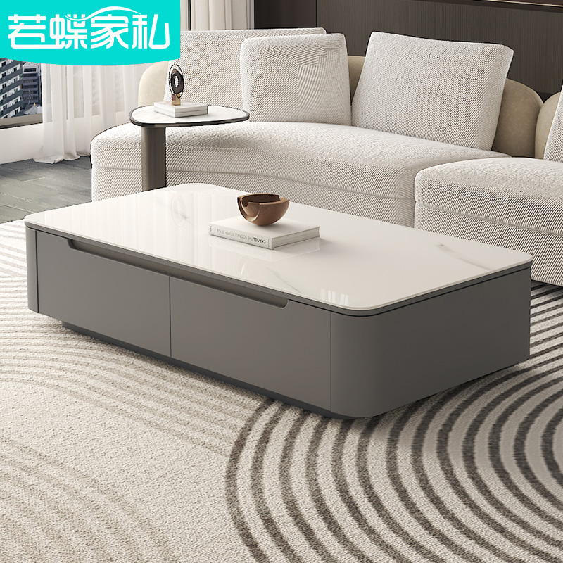 Ruodie モダン シンプル 大型 アパート リビングルーム ホーム ロック プレート コーヒー テーブル テレビ キャビネット コンビネーション 小型 アパート ライト 高級 ティー テーブル