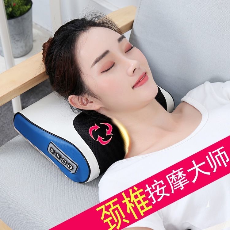 Shoulder Cervical Spine Massage Pillow Neck Massager Neck Shoulder Waist Electric Instrument Head Neck Knead Square Pillow Home