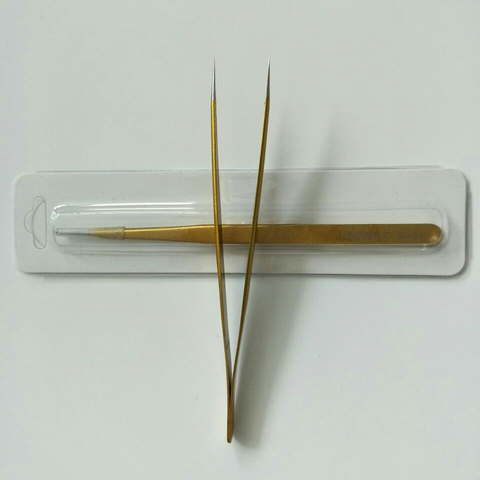 DS-111 Earth Haute Gold Custard Tweezers Shanghai Wearing electronic daishuo pointy tweezers