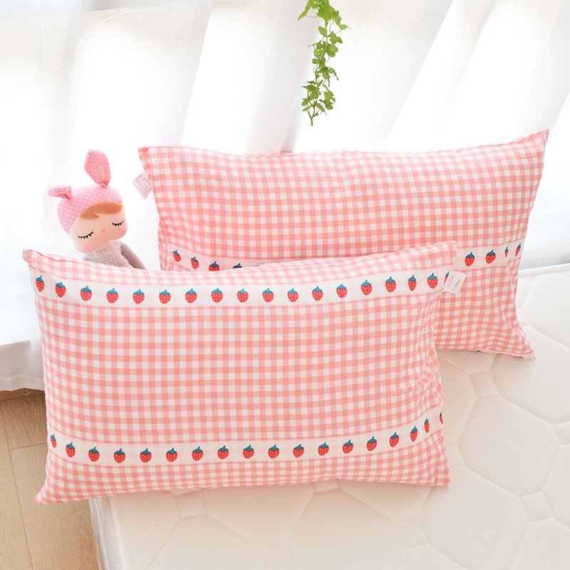 Set to Nordic Wind Pillowcase Pure Cotton Fresh student Dormitory 74x48 Adult Pillow Headgear Single Pillow Core Sleeve single