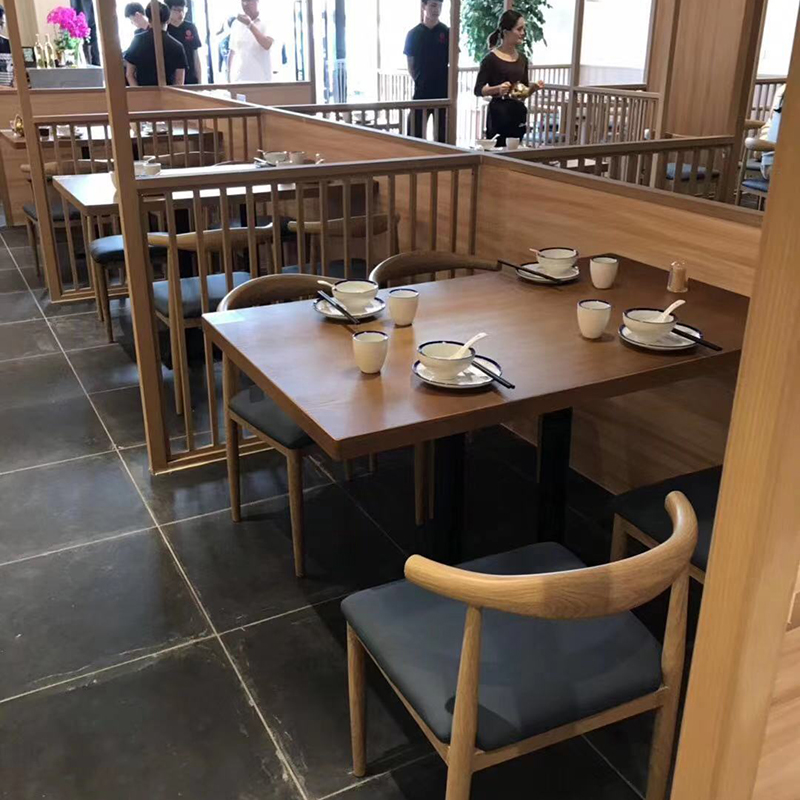 Solid Wood Fire Pan Shop Table And Chairs Day Stock Sushi Sushi Spicy Hot West Restaurant Dining Bar Caterer Dining Shop Dining Room Table And Chairs Combination