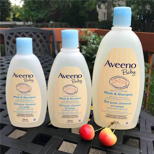 Канада отправил Aveeno Baby Baby Oat Baby Tears No Sears Shampoo, показывающий 2 -in -1