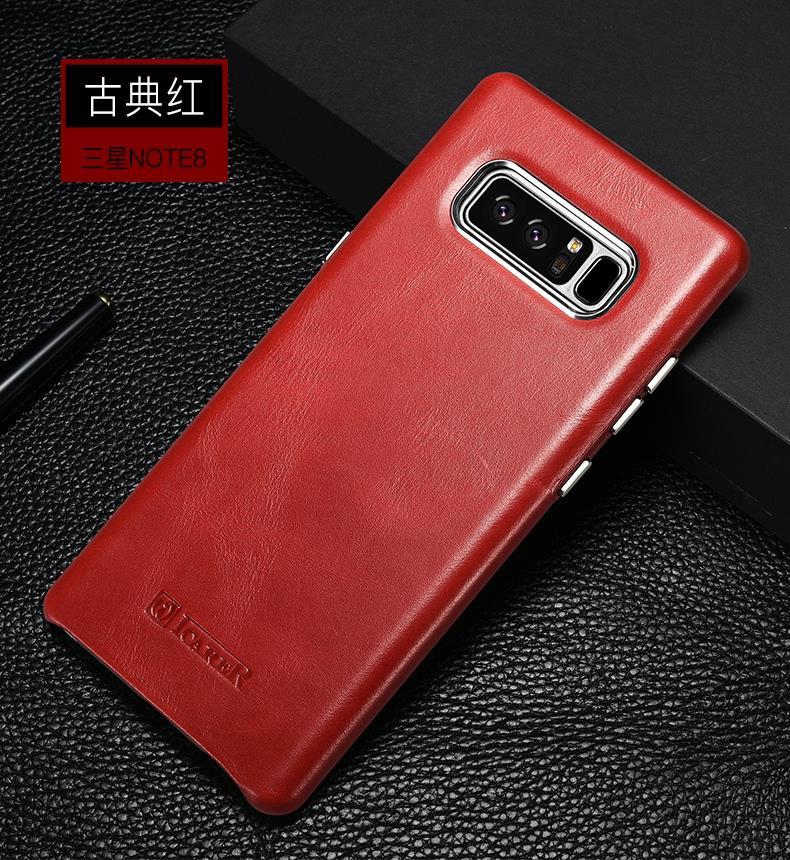 iCarer Transformers Vintage Handmade Genuine Cowhide Leather Back Cover Case for Samsung Galaxy Note 8