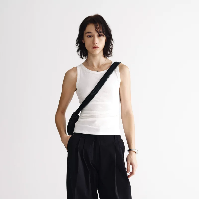 INJOYLIFE готовый к носке комплект из ткани Tencel с плисированной жилеткой, новый минималистичный стиль, без рукавов, топ-сабля suspender