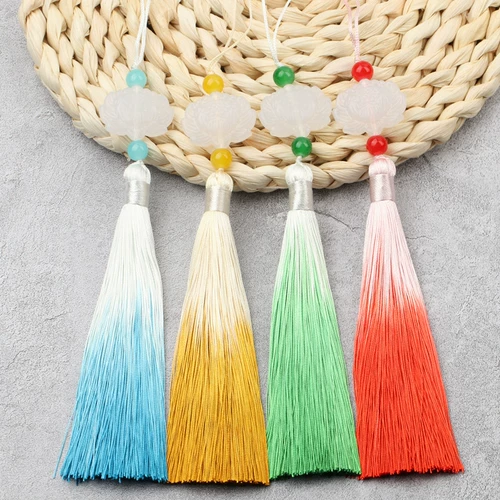 Двусторонние китайские аксессуары с кисточками, подвеска, ханьфу, градиент, китайский стиль