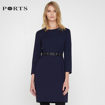 PORTS Po Ai spring womens elegant embellished belt decoration dress LV9N026PCE016