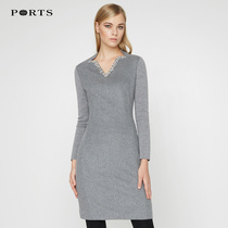 Porters Po Lai spring women elegant back middle slit waist dress LV9D102XWF039