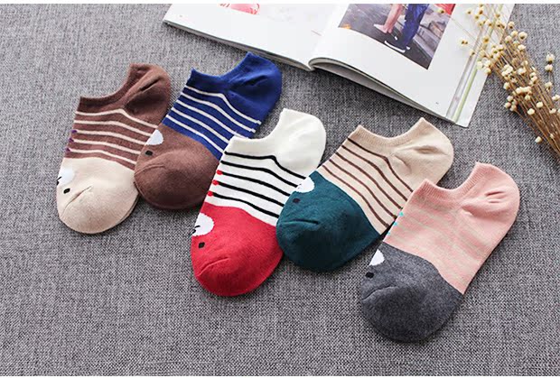 Vớ nữ bốn mùa vớ dễ thương nông miệng vô hình vớ vớ mùa hè Hàn Quốc vớ cotton ngắn ống khử mùi vớ thể thao phụ nữ - Vớ hàng tuần tất uniqlo