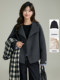 Xujing Black Double-Sided Cashmere Short Woolen Coat for Women 2025 Autumn and Winter High-End Petite Woolen Coat