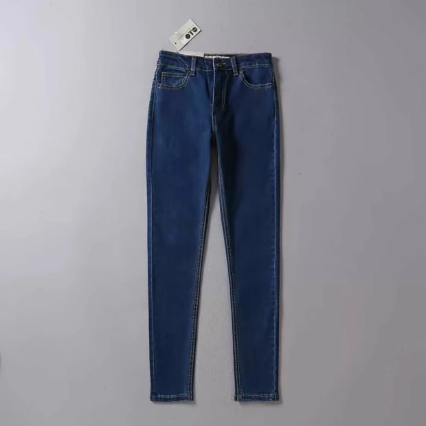 Mùa xuân 2020 nâng cao màu xám skinny skinny skinny Châu Âu và Mỹ Quần jean cạp cao quần jeans bút chì chân quần - Khởi động cắt