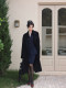 Jiuwu homemade French retro 100% wool double-sided woolen coat loose mid-length woolen coat for women spring and autumn