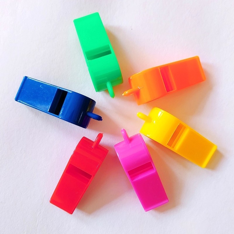 Colorful Plastic Stomp Whistle Football Training Referee Children Toys for Fans Gala Outdoor Lifesaving OK Whistle