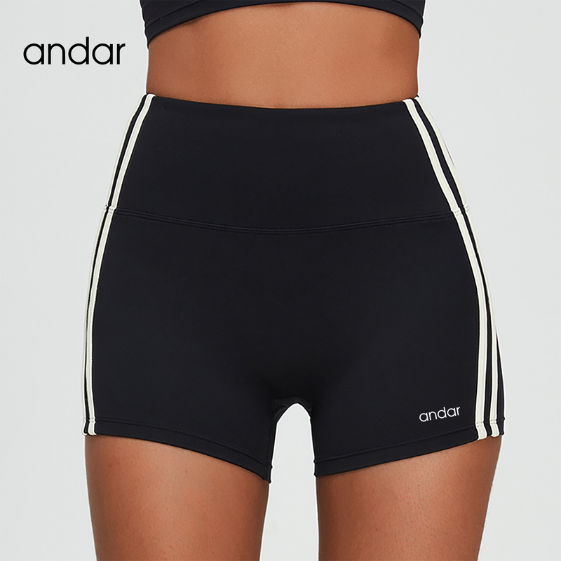 Andar Yoga Shorts for Women, Summer Seamless High-Waisted Butt-Lifting Running and Cycling Fitness Pants, Sports Tight-Fitting Shorts