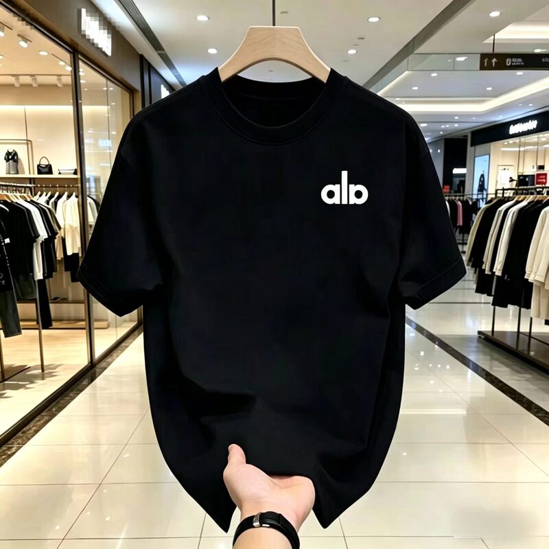 Heavyweight Pure Cotton Short-Sleeve T-Shirt for Men, New Summer Style, Loose Fit, Round Neck, Letter Print, Trendy Brand, Versatile Top Heavyweight Pure Cotton Short-Sleeve T-Shirt for Men, New Summer Style, Loose Fit, Round Neck, Letter Print, Trendy Brand, Versatile Top