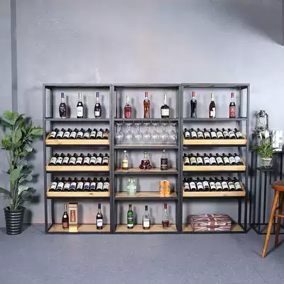 Wrought red wine rack winery wine cabinet floor red wine cabinet display rack custom solid wood wine rack partition storage rack