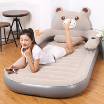 Cartoon pig inflatable beds for two people with tatami lazy sofa beds outdoor single folding air cushion dragon cat mattress