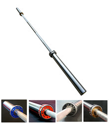 Italian Hatlex High-End Olympic Bar, Alloy Steel, 10 Bearings, Load Capacity 2000 Pounds, Olympic Bar, Barbell Bar