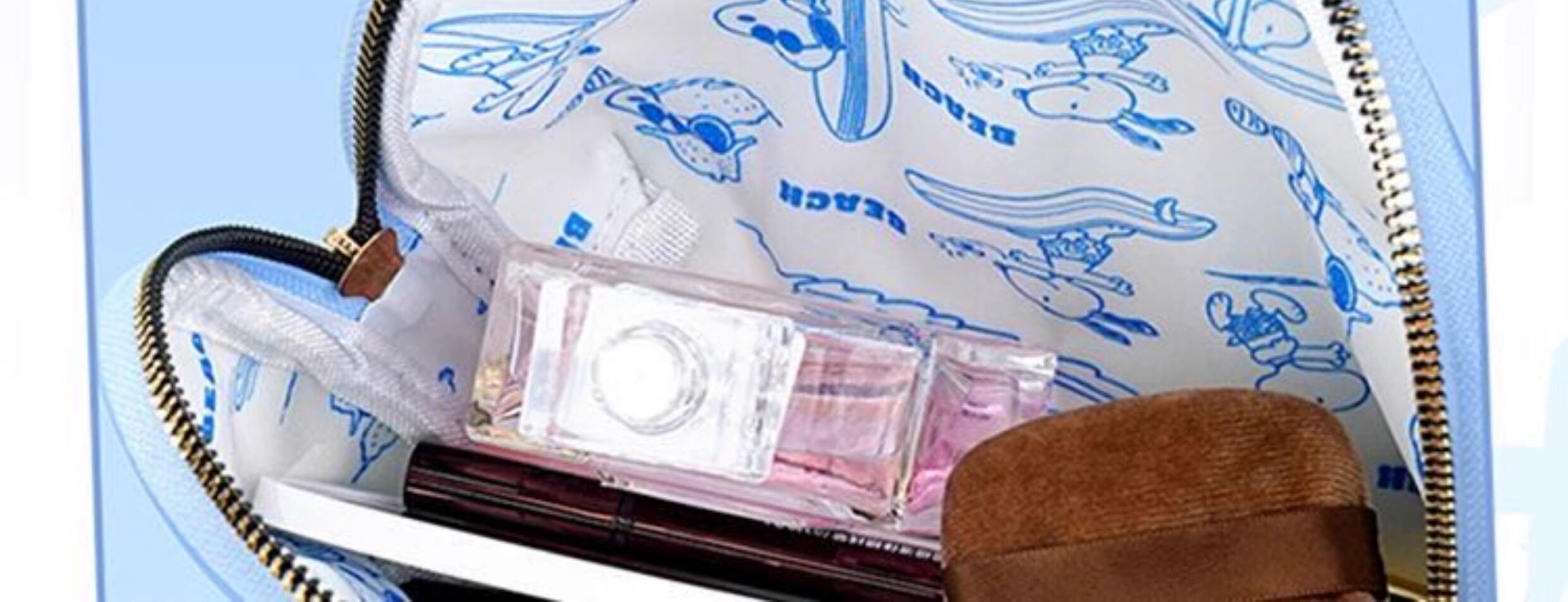 косметическая сумочка miniso名创优品史努比环海日记系列方形贝壳手拎化妆包便携收纳盒