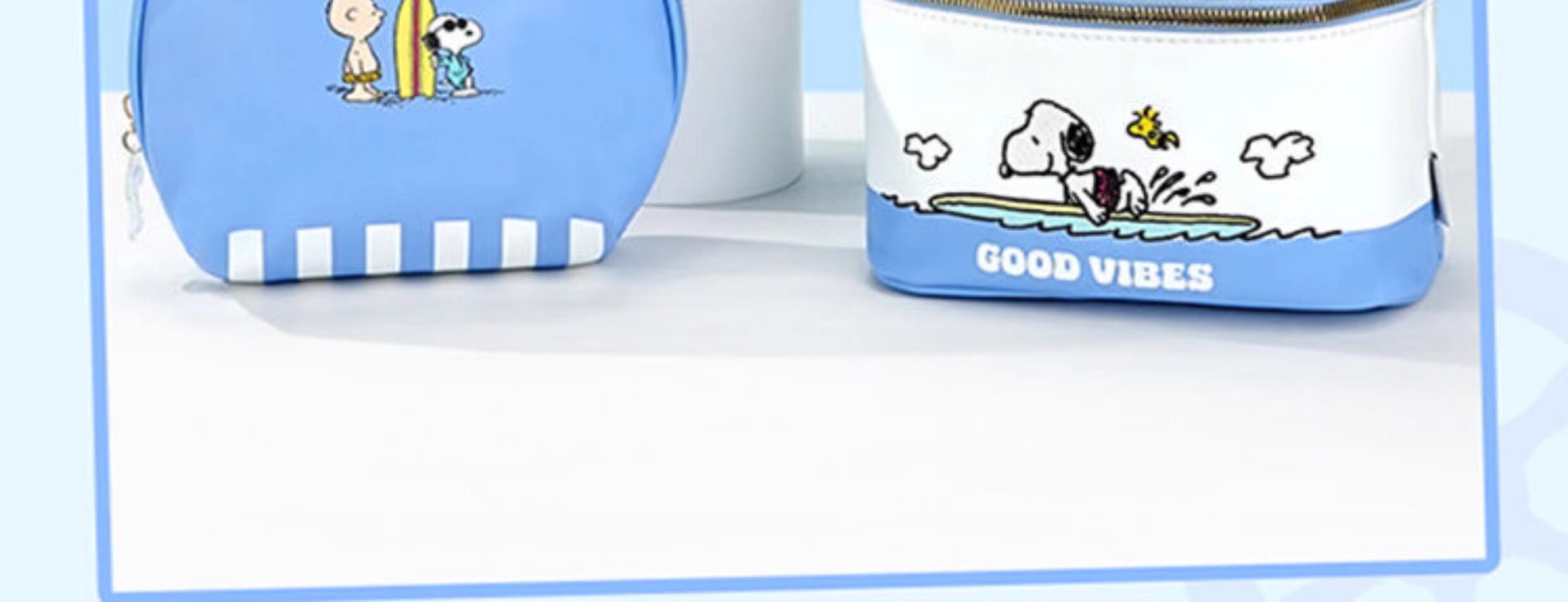 косметическая сумочка miniso名创优品史努比环海日记系列方形贝壳手拎化妆包便携收纳盒