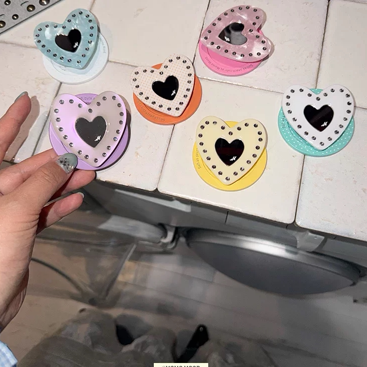 Momo Mood*Original Authentic* Versatile Heart Mirror Series Airbag Stand Magnetic Adhesive Retractable Momo Mood*Original Authentic* Versatile Heart Mirror Series Airbag Stand Magnetic Adhesive Retractable