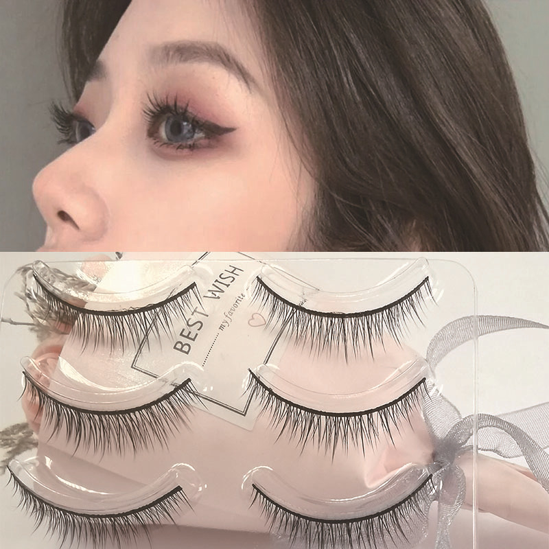 Japanese cos natural short eyelashes 5 pairs of false eyelashes daily beauty tools stall supply manufacturers 5 pairs