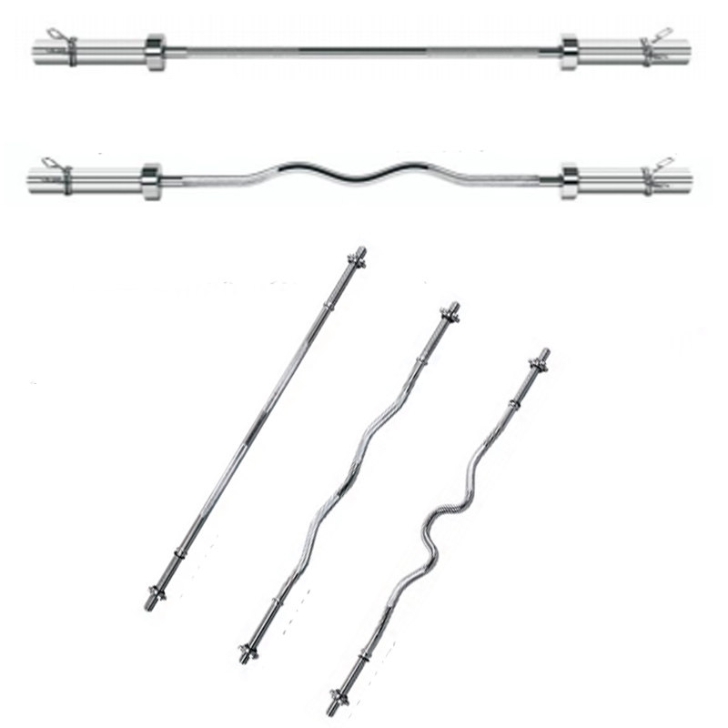 Barbell bar 1 2 1 5 1 8 2 2 meter curved bar straight bar buckle bar weightlifting bar Olympic bar large bar fitness electroplating bar