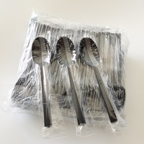 Disposable spoon Independent packaging plastic spoon Dessert Western spoon Porridge spoon Black soup spoon Rice spoon Long handle taro spoon