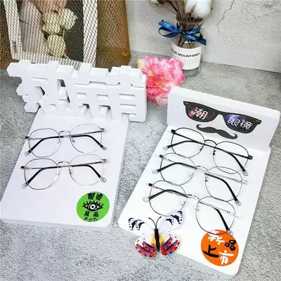 Glasses Bamboo and Wood Mold Glasses Counter Decoration Glasses Display Stand Glasses Display Stand Photo Photography