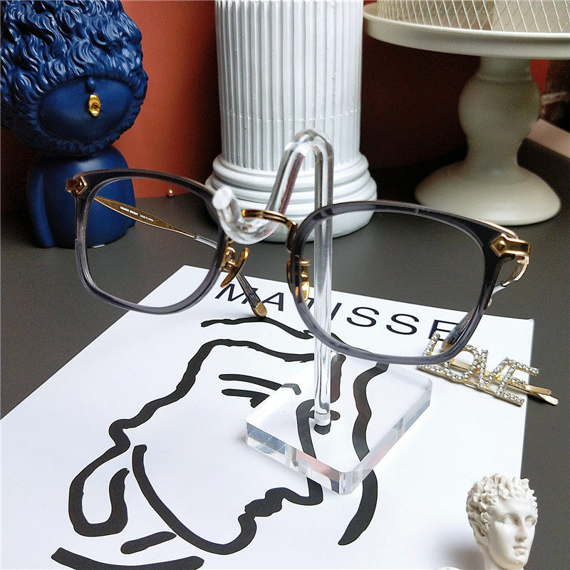 Glasses shop transparent press crystal single vertical simple fashion sunglasses display bracket