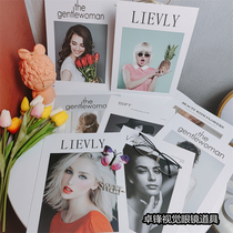 Glasses shop counter double-sided magazine cover card hot sale window island display ornaments photo photography props