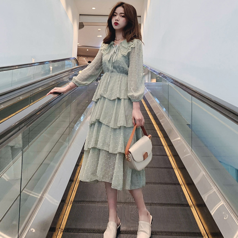 2022 spring and summer new style going out fashion hot mom postpartum chiffon nursing clothes for pregnant women waist slimming breastfeeding dress